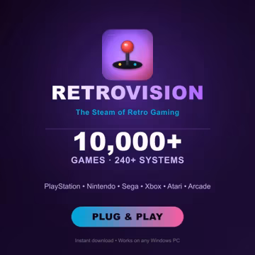 RetroVision— EmulationStation Theme + 100 Emulators Config | Plug-and-Play Retrogaming Bundle | Instant Download