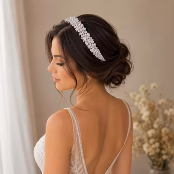 Crystal Bridal Headband,Wedding Tiara,Luxury Rhinestone Crown,CZ Elegant Bride Headpiece,Princess Wedding Hair Accessory,Bridesmaid Gift