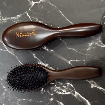 Personalized Engraved Hair Brush, Custom Engraved Wooden Hairbrush, Boar Bristle Hair Brush, Bridesmaid Gift