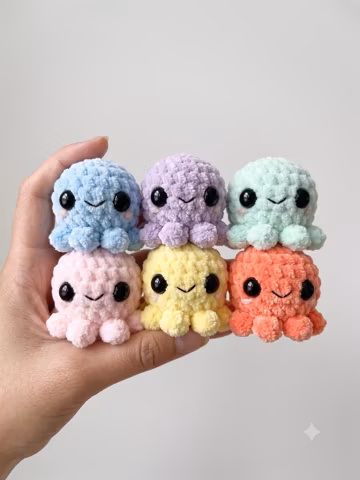 Crochet Octopus Pattern PDF, Cute Amigurumi Octopus, Plush Octopus Crochet Pattern, Kawaii Sea Animal, Digital Download