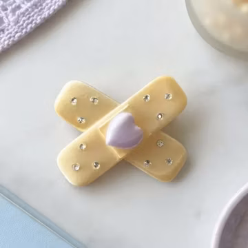 Y2K Band-Aid Heart Hair Clip | Harajuku Kawaii Barrette