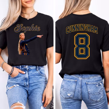 Sophie Cunningham 8 Fan Shirt, Indiana Basketball Graphic Tee, Retro Sports Fan Apparel, Front and Back Print Hoodie