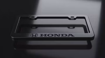 Black on Black Honda License Plate Frame Stainless-Steel Universal Fit