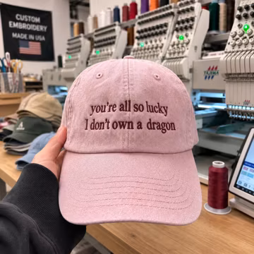 You're All So Lucky I Don't Own A Dragon, Baseball Cap, Funny Sarcastic, Y2K Grunge, Novelty Gift