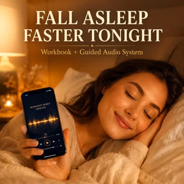The Midnight Reset Sleep System – CBT-I Workbook & Audio Experience for Overthinkers (Instant Download)