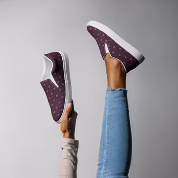 Purple Women's Slip-On Canvas Shoes | Comfortable Casual Sneakers with Removable Insoles & Rubber Outsole
