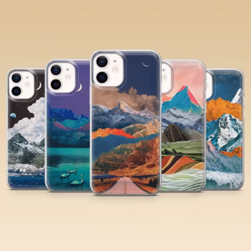 Mountain Phone Case, Surreal Alpine Landscape Art Cover for iPhone 17, 16 Pro Max, 15, 14, 13, Samsung S26, S25, A17, A57 Pixel 10, 9 pro A
