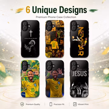 Soccer Star Phone, Brazil Football iPhone Case, Neymar Style Protective Cover, Sports Gift Case