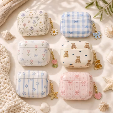 Cute Summer AirPods Case (No Keychain), Vintage Bear AirPod Case, AirPod Pro 1 2 3 Cover, Airpod Pouch, Disney Airpod 4 cases