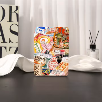 Snack Collage Kindle Case with Hand Strap for Paperwhite 11/12th Gen 6.8'' 7'' 2022/2024, Kindle 10/11/12th 6'', Kobo Clara Libra Case