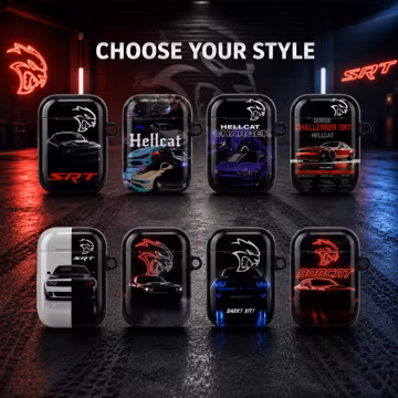 Black Performance Coupe AirPods Case, Retro Racing-Inspired Protective Earbuds Cover, Sporty Car Lover Gift for AirPods 1–4 & Pro Series
