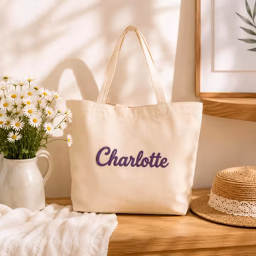 Personalized Corduroy Tote Bag with Zipper, Custom Embroidered Name Bag, Bridesmaid Gift, Wedding Party Shoulder Tote