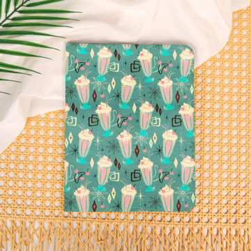 Ice Cream Painting iPad Case with Pencil Slot For Air 8/7 A16 2026/2025,iPad Pro 13/11/12.9 ,iPad 10/9/8/7 Case,iPad Mini 5/6/7 Case