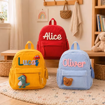 Custom Kids Backpack, Personalized Toddler Bag, Name Book Bag for Little Ones