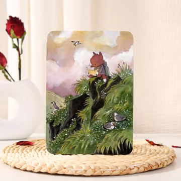 Cute Travel Fox Kindle Case with Strap,Kindle Case for Paperwhite 12/11/10th,Personalized Kindle Kobo Clara Libra Case,Gift for Her