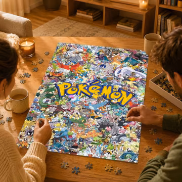 Pokémon All Characters Jigsaw Puzzle, Pokédex Collection Puzzle, Pikachu Charizard Mewtwo Anime Wall Art, Gift for Pokémon Fans
