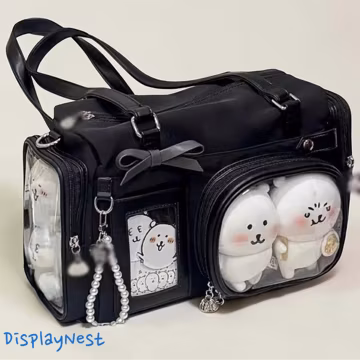 Y2K Ita Bag, Transparent Crossbody Bag, Pin Display Bag, Kawaii Shoulder Bag, Large Capacity Display Tote