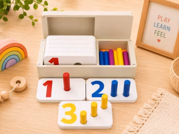 Montessori Numbers Counting Toy, 3D Printed Matching Game, Fine Motor Activity, Preschool Learning Toy