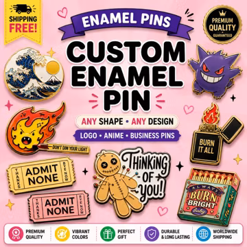 Custom Enamel Pins Personalized Logo Pins Soft Hard Enamel Lapel Pins Anime Business Badge Bulk Orders