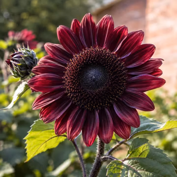 25 Chocolate Cherry Sunflower Seeds โ Heirloom Non-GMO Annual Flower Seeds