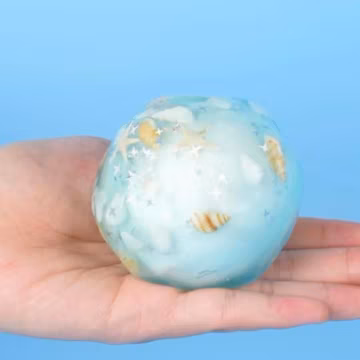 Handmade Wax Cracking Glacier Crunchy Stress Ball, Stress Relief Sensory Fidget, Gifts for BF