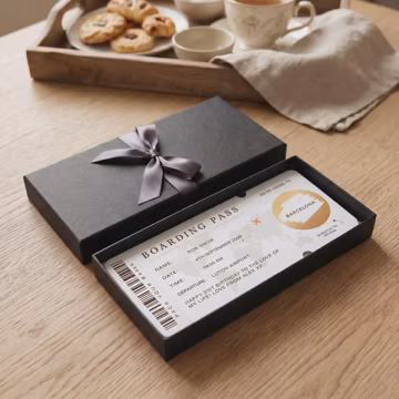 Personalised Birthday Boarding Pass Gold Foil Scratch Reveal Gift For Husband
