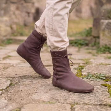 Medieval Boots for Him | Renaissance Ren Faire Costume for LARP Cosplay Style | Brown Vegan Leather Boots | Renaissance Faire Gift