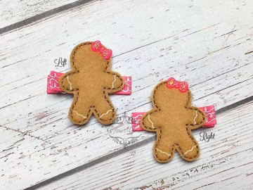 Gingerbread hair clip