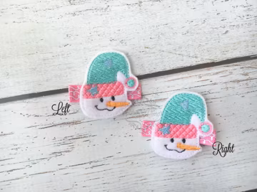Snowman hair clip