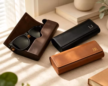 Custom Eyeglasses Holder,Personalized Glasses Case,Vintage Magnetic Vegan Leather Glasses Case,Gift for Dad,Gift For Him,Vintage Men's Gift