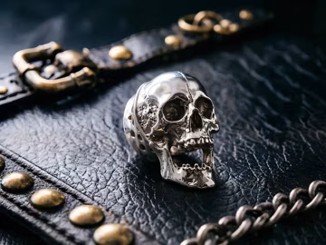 Gothic Skull Stud Earrings Sterling Silver | Cathedral Rose Window Skull Earrings | Dark Aesthetic Goth Jewelry Gift for Him Her