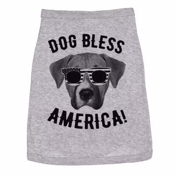 Dog Bless America Tee, Funny Small Dog Shirt
