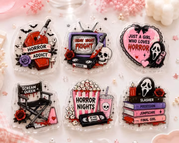 Horror Girly Ver 2 MagSafe Phone Grip, Pretty Girls Read Acrylic Phone Holder, Finish Your TBR Kindle Grip, Bookish Reader Gift