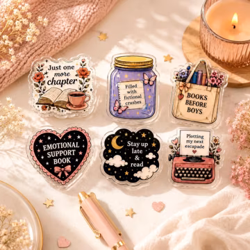 Dark Book Club MagSafe Phone Grip, Pretty Girls Read Acrylic Phone Holder, Finish Your TBR Kindle Grip, Bookish Reader Gift