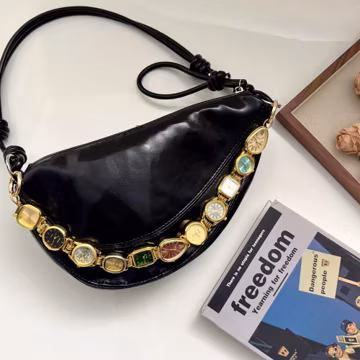Gold Watch Shoulder Bag Strap, Vintage Timepieces Handbag Accessory, Purse Watch Dial Chain