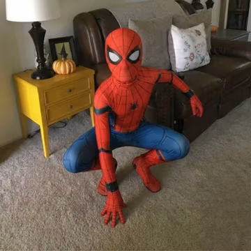 Spider Hero Bodysuit for Kids | Toddler Halloween Costume for Cosplay | Red Blue Zip Outfit | Superhero Costume Idea