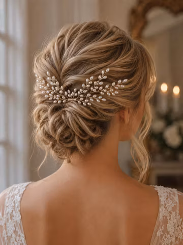 Silver Pearl Bridal Hair Comb, Wedding Hair Piece, Bridal Hair Vine, Crystal Wedding Headpiece, Bride Hair Accessory