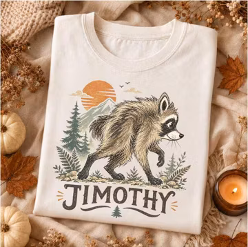 Comfort Colors® Jimothy Raccoon Shirt, Seattle Short Spine King Raccoon Tee, Animal Lover Gift, Viral Raccoon Meme Mountain Wildlife Shirt