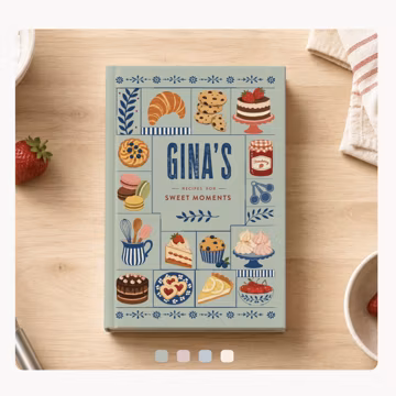 Personalized Baking Journal, Custom Cookbook, Family Recipe Organizer, Softcover/Hardcover Recipe Book