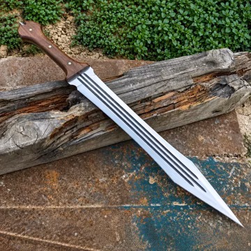 Handmade Roman Gladius Sword | 22 Inch Carbon Steel, Rosewood Handle, Leather Sheath