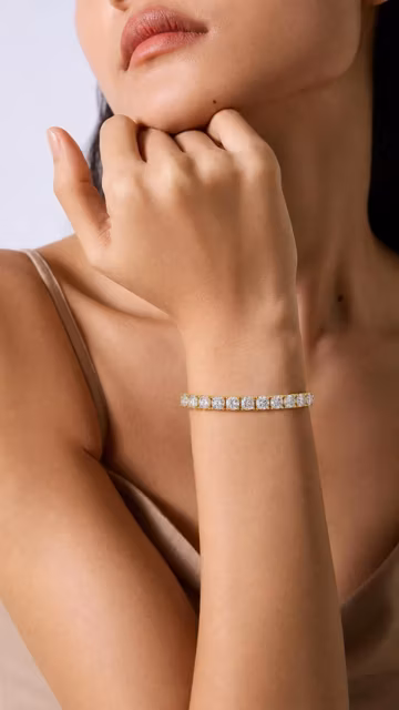 4.40 CTW Cushion Cut Lab Grown Diamond Tennis Bracelet | E-F VVS-VS Classic Bracelet | Bridal Fine Jewelry | Anniversary Gift for Her