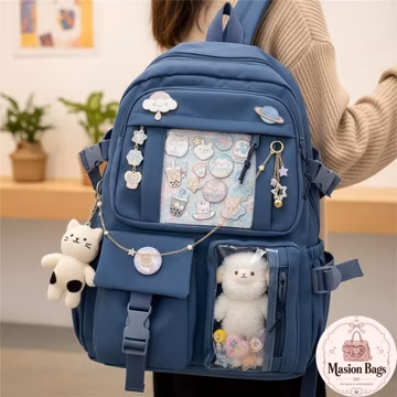 Plushie Display Ita Backpack for Anime Collectors, Large Kawaii Doll Showcase Bag for Cute Merch