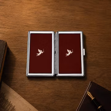 Retro Cigarette Case,Cupid Cherub,Metal Wallet,Father's Day