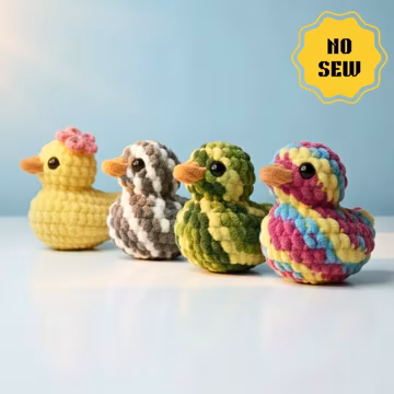 No Sew Amigurumi Rubber Duck Crochet Pattern PDF Download, Crochet Duck Pattern, Easy Beginner Crochet, Cute Duck Plush, Easy Cute DIY Art