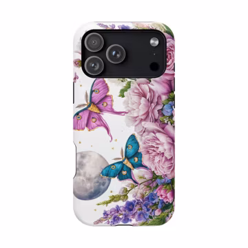 Floral Moon & Butterflies Extreme Impact MagSafe Phone Case