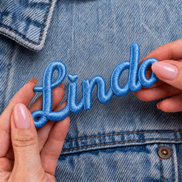 Personalize Embroidered 3D Name Iron on Patch, Custom Embroidered Name 3D Patches for Backpacks, Hats, Jackets