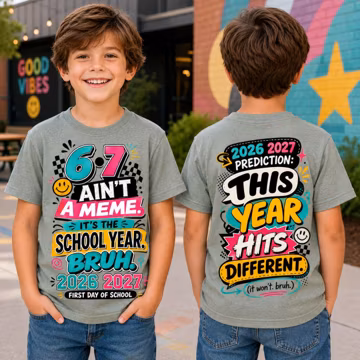 Funny Back to School PNG Bundle, 2026 2027 School Year PNG, This Year Hits Different, 6th 7th Grade Shirt PNG, Digital Download