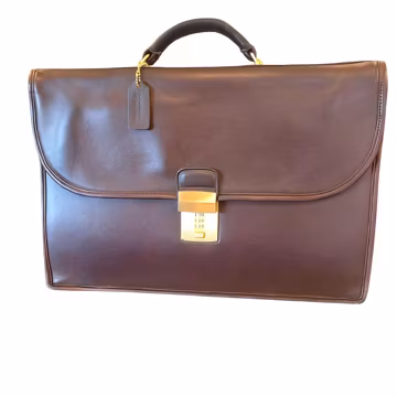 Handmade Full-Grain Leather Briefcase – Vintage Laptop Bag for Professionals
