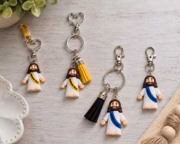 Jesus Loves You Zipper Charm, Jesus Keychain, Christian Gift for Backpack or Purse, Faith Key Ring, Inspirational Key Holder