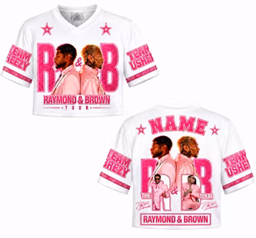 Custom Chris Brown Usher Jersey, Team Breezy Team Usher Shirt, Raymond & Brown Tour Fan Jersey, Personalized Name Tee